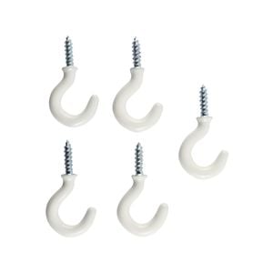 Everhang 10mm White PVC Cup Hook - 5 Pack