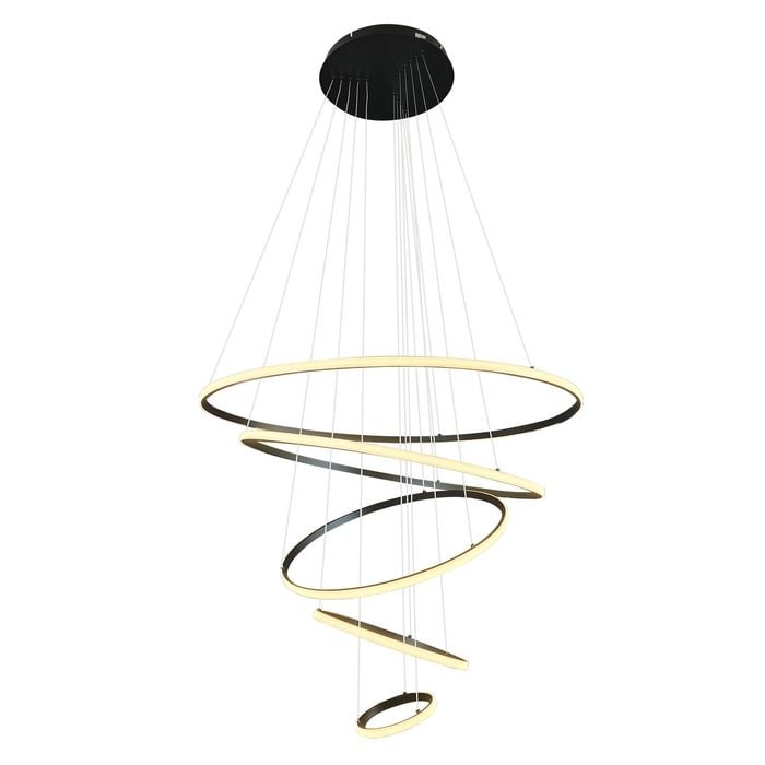 LED 5 Pendant Light Rings - Delessi Marcello - Black