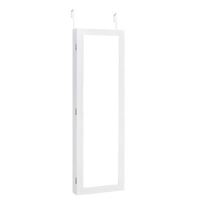 Costway Wall Mounted Jewelry Armoire Jewelry Organiser w/Full Length Mirror