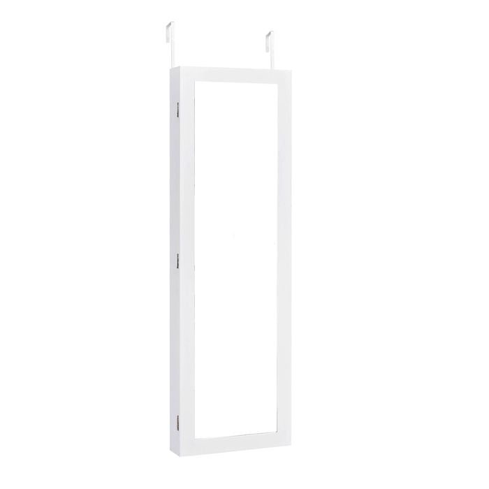 Costway Wall Mounted Jewelry Armoire Jewelry Organiser w/Full