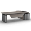 Modern Furniture LUCA 240cm Sit & Stand Executive Desk - Hazelnut & Grey