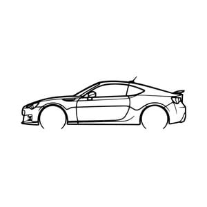 Ignite Laser Subaru 2013 Br2 Silhouette Metal Wall Art Coated Black 23.6inch/60cm
