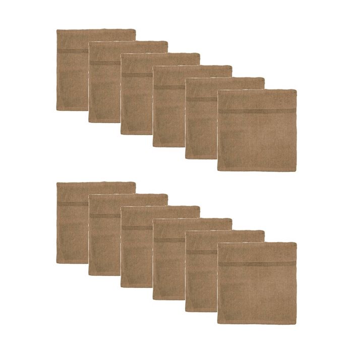 12PK Capri Soft Absorbent Facewash Bathroom Washcloth Towel 30x30cm Sand