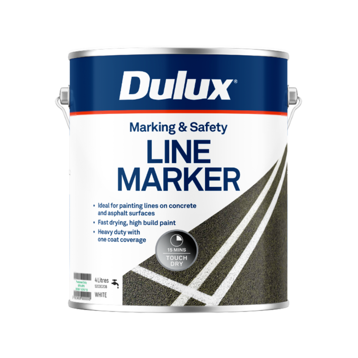 Dulux 4L White Concrete And Paving Line Marker