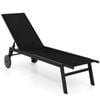 Costway Patio Chaise Lounge Chair Outdoor Sun Lounger Adjustable Beach