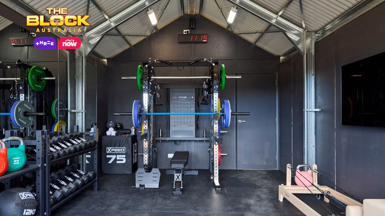 A room with gym equipment in it.