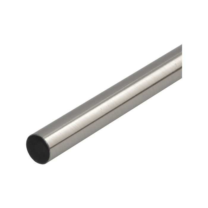 Pillar 16mm x 3.0m Brushed Chrome Curtain Rod