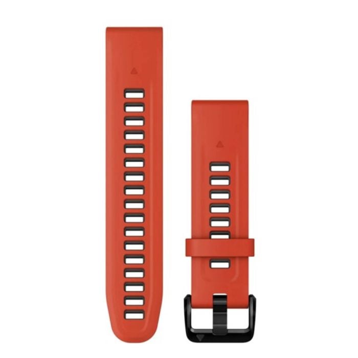 Garmin Fenix 7S Pro 20mm QuickFit Silicone Replacement Red Graphite Gray