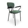 Modern Furniture KELBY Arm Chair 54x56cm - Jade + Black