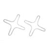 2pc Cuisena 13cm Chrome-Plated Cross Heat Reducer/Trivet Set - Silver