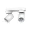 Click 2 Head Adjustable GU10 Spotlight - Matte White Finish
