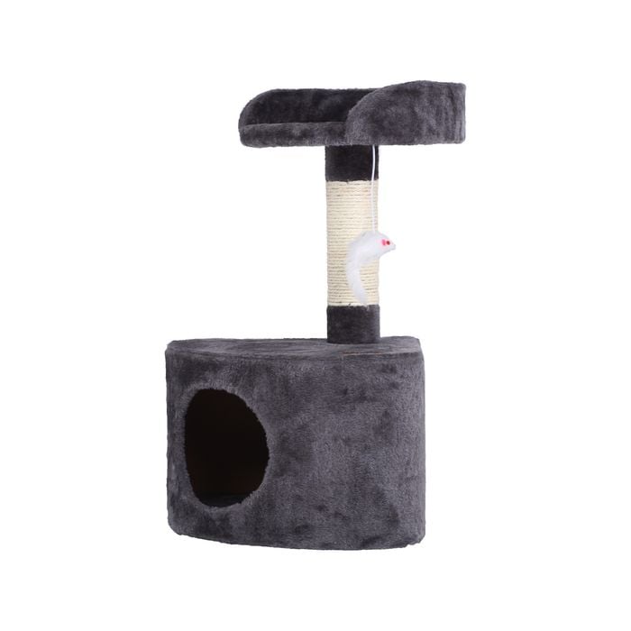 Charlie's Lite Cat Tree With Round House Charcoal