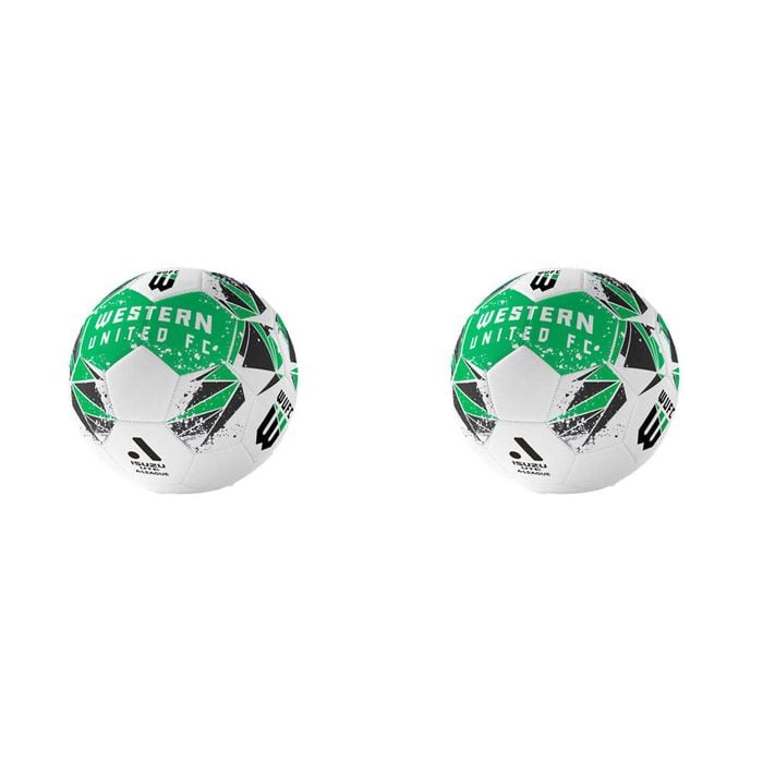 2PK A-League Western United A-League Soccer Ball Size 5 - Green