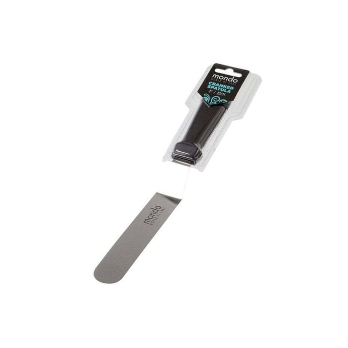 Mondo Stainless Steel 20cm Straight Spatula Kitchen Baking/Cooking Utensil Black