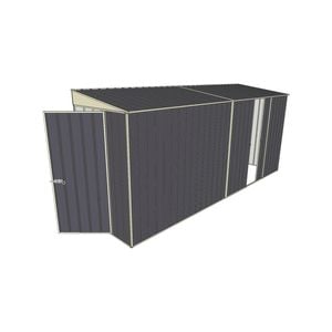 Build-A-Shed 1.2 x 4.5 x 2.0m Skillion Single Sliding Side Door Shed - Grey