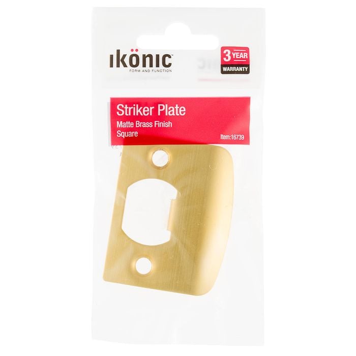 Ikonic Brushed Brass Striker Plate