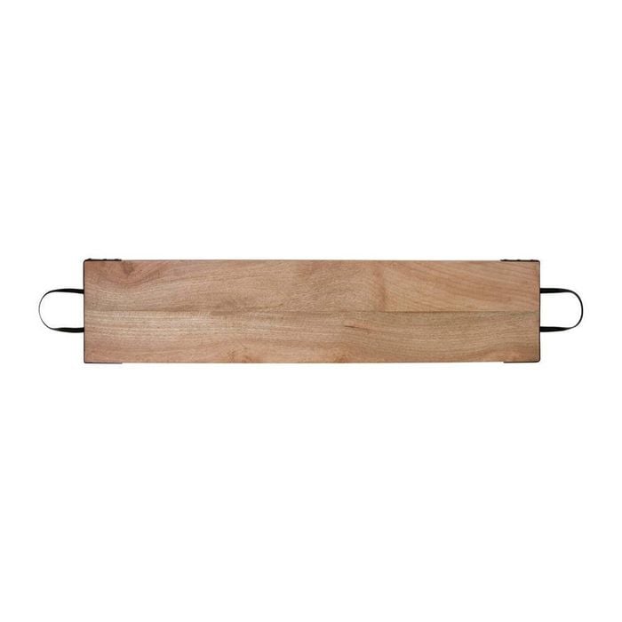 J.Elliot Home Oliver 110cm Long Wood Tray w/ Metal Handles - Natural