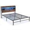 Costway Queen Size Bed Frame Metal Platform Bed Base