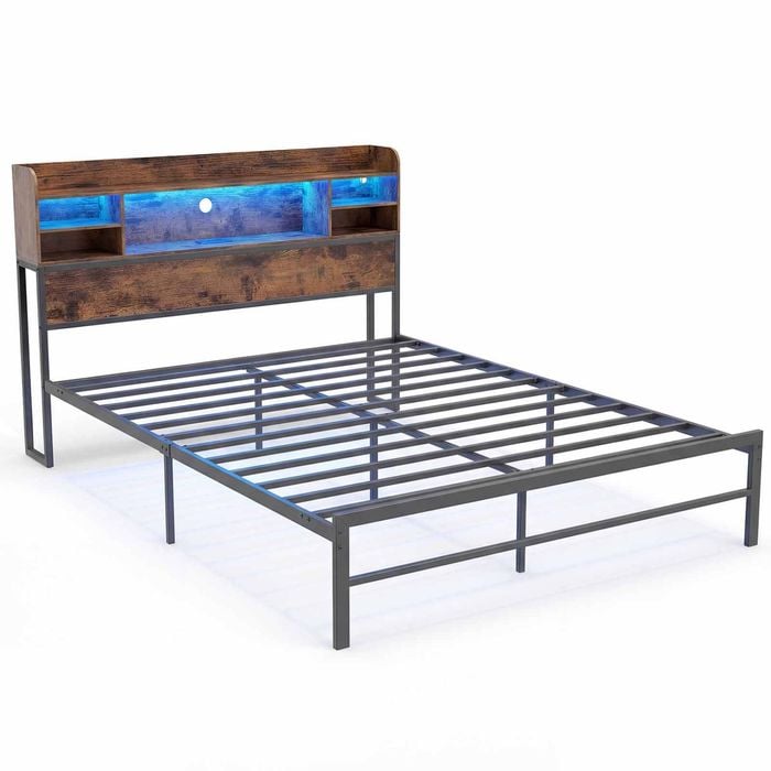 Costway Queen Size Bed Frame Metal Platform Bed Base