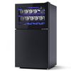 YOPOWER 80L Fridge with Freezer, Compact Refrigerator Drink Chiller for Home Kitchen