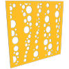 ProtectorAl 300 - 1200 x 300 - 1200mm Dark Yellow / Gloss White Bubbles Unframed Composite Deco Panel