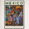 Galrie Vibrant Mexico Xochimilco Vintage Travel Poster Unique Art Print for Collectors, Black Frame, A2 42 x 60cm (16 x 24inch)