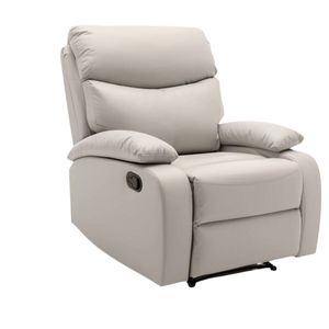 Giselle PU Leather Recliner Chair - Beige