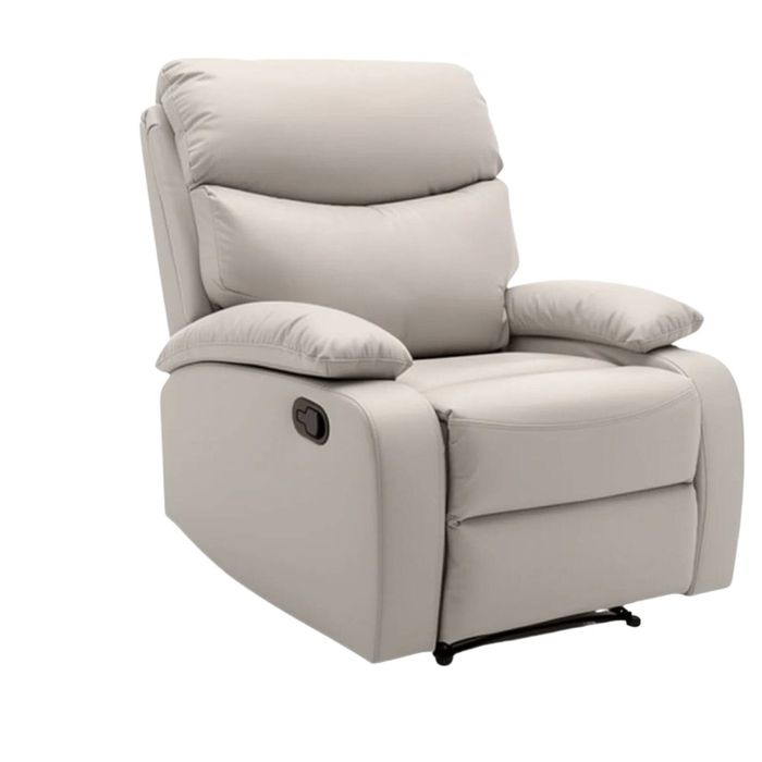 Giselle PU Leather Recliner Chair - Beige