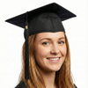 Deluxe GRADUATION HAT Mortar Board Graduate Bachelor Academic Cap School Black