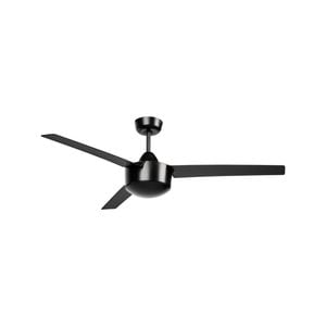 Click 3 Blade 132cm Amali Black Ceiling Fan With Optional Light Kit