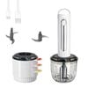 Catzon Glass Food Processor Small Wireless Electric Meat Grinder With 2 Blades 4 Bowls