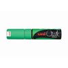 Uni Chisel Tip Chalk Marker 8.0mm (Fluoro Green)