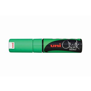 Uni Chisel Tip Chalk Marker 8.0mm (Fluoro Green)