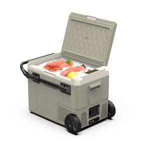 Eisberge 45l Olive Grey Camping Fridge Freezer With Wheels