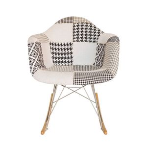 SK Designer Living | Replica Eames RAR Rocking Chair | Fabric - Multicoloured V3