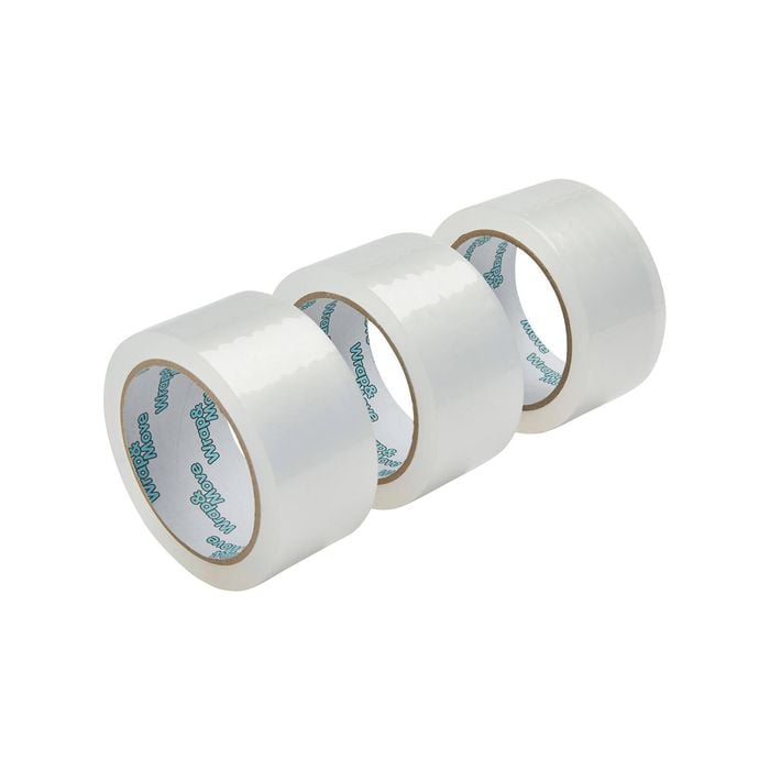 Wrap & Move 48mm x 50m Clear Heavy Duty Packing Tape  - 3 Pack
