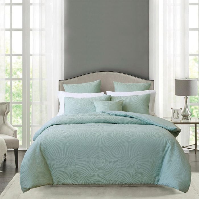 Byron Queen Bed Quilt Cover Percale Cotton Sage Home Bedding