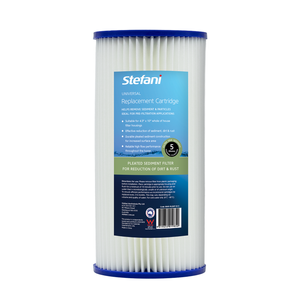 Stefani 5 Micron 4.5 x 10" Pleated Sediment Whole Of House Replacement Water Filter Cartridge