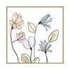 Artey | Spindle Blossoms VI - Framed Canvas - Natural Frame - 140 x 140cm