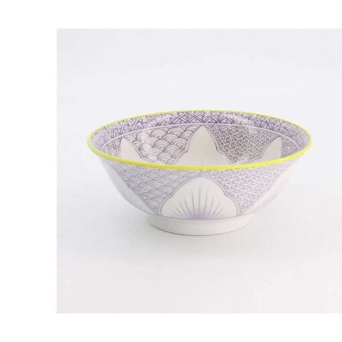 Tokyo Design Studio Lily Flower Ramen Bowl Purple 20.5x8cm