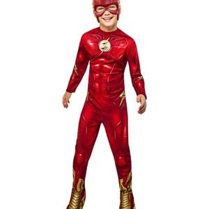 Dc Comics the Flash Classic Costume Dress Up Party Cosplay Outfit Size 6-8y