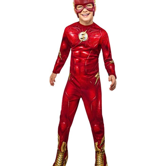 Dc Comics the Flash Classic Costume Dress Up Party Cosplay Outfit Size 6-8y