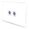 HPM LINEA TV & Audio F Coax & Coax Outlet - White