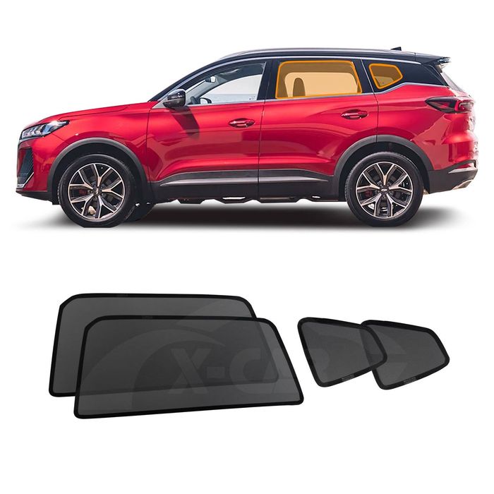 Rear Port Window Sun Shade For Chery Tiggo 7 Pro 2023-onwards Uv Protection Car Sunshade Blind Mesh