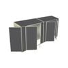 Build-a-Shed 0.8 x 4.5 x 2.0m Tunnel Shed Tunnel Hinged Door Plus Double Hinged Side Door - Grey
