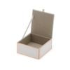 One Six Eight London Sara White / Rose Gold Small Jewellery Box