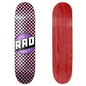 Rad Board Co Logo California Skateboard Deck Black/Pink Deck Width 7.75in