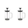 2x La Cafetiere 3-cup 350ml Glass Coffee French Press Maker/brewer Plunger Clear