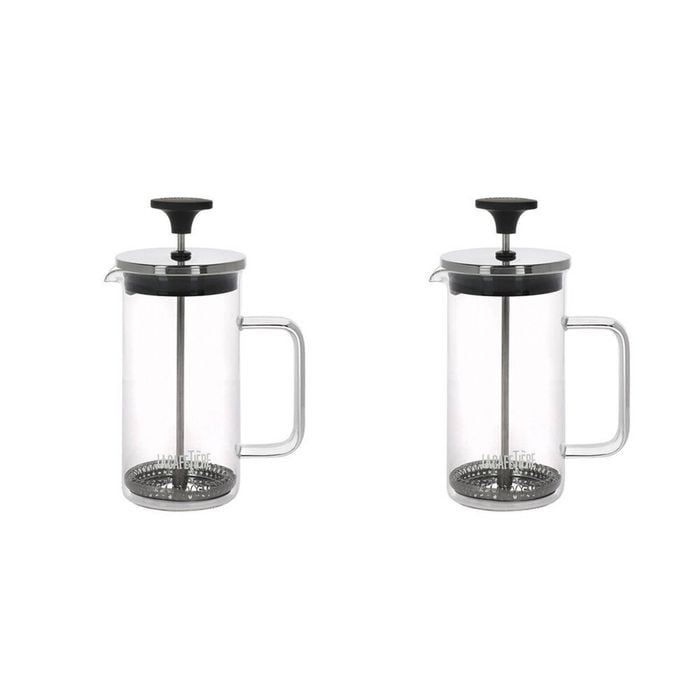 2x La Cafetiere 3-cup 350ml Glass Coffee French Press Maker/brewer Plunger Clear