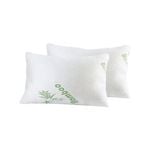DreamZ 2x Memory Foam Pillow Bamboo Cushion Hypoallergenic Cover 70x40cm